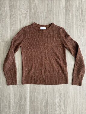 Old Navy Ribbed Scoop Neck Sweater in Rust Brown Women’s XS